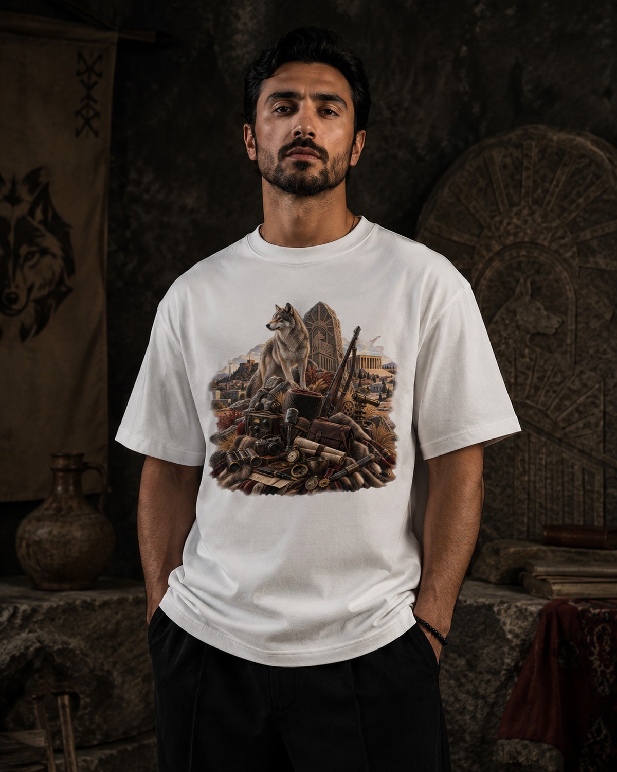 LASTURK tişört giyen erkek model